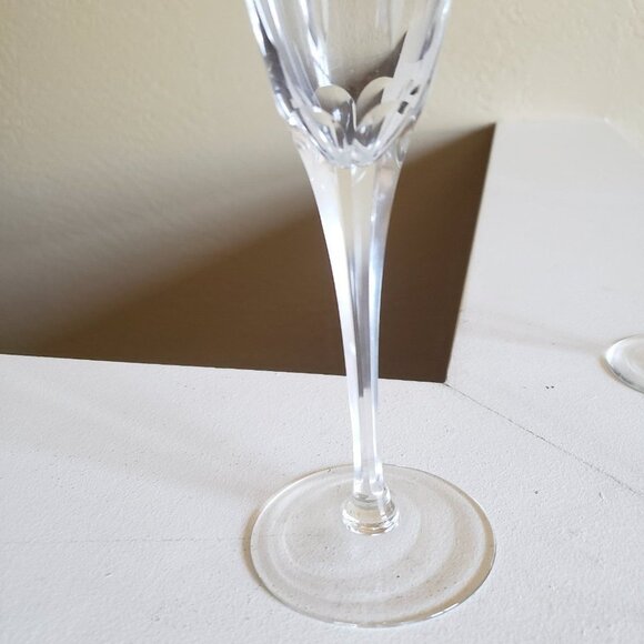 KROSNO Hand blown set of 2 hand polished hand cut champagne clear glass - Picture 8 of 12
